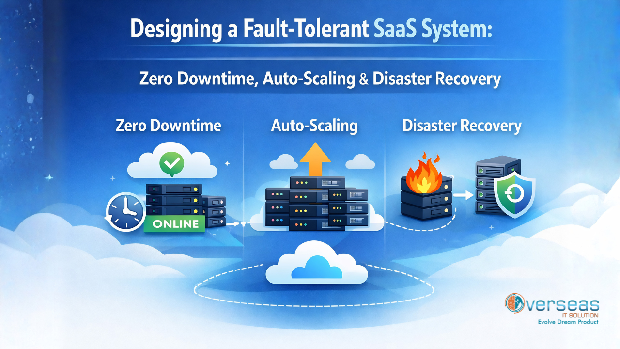 Designing a Fault-Tolerant SaaS System:   Zero Downtime, Auto-Scaling & Disaster Recovery